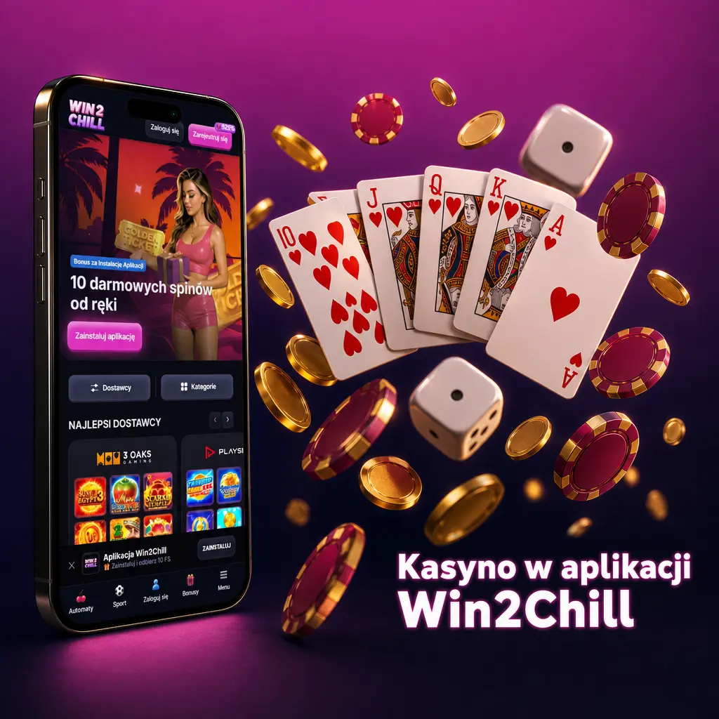 Kasyno Win2Chill w aplikacji mobilnej – sloty, blackjack, ruletka i kasyno na żywo z krupierami 24/7